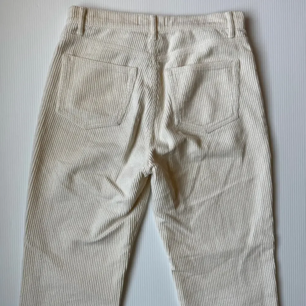 Reformation Cynthia Corduroy Pants 28 Cream Straight Cozy Nostalgic Retro Ivy - Picture 11 of 16